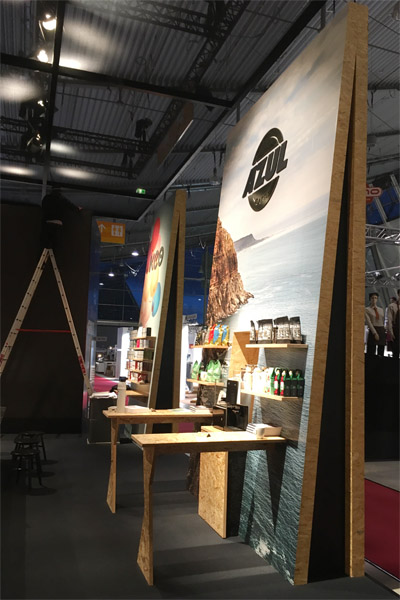 Messestand Loung mit Upcycling Paletten,beln