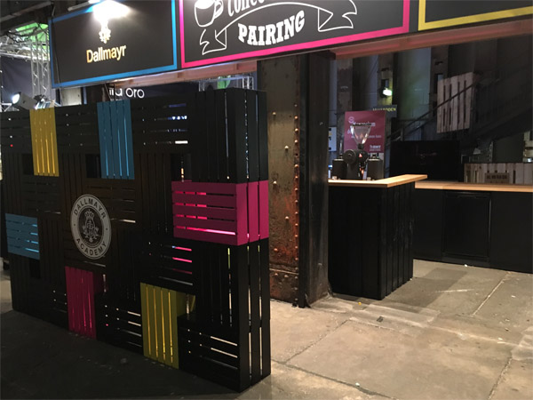 Messestand Loung mit Upcycling Paletten,beln